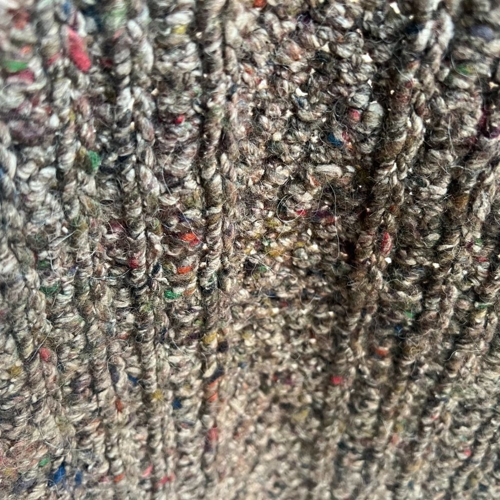 Polo Ralph Lauren Lambs Wool Blend Heavy Knit Multicolor Tan Scarf - Picture 3 of 4